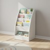 FurnitureR Bookcase with 4-Tier Open Storage, Small Wooden Book Rack Display Stand, Bookshelf Storage Organizer for Playroom, Bedroom, Living Room - 2 of 4