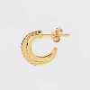 14k Gold Plated Cubic Zirconia Faux Duo Pave Hoop Earrings - A New Day™ Gold: Nickel-Free, Gift Box Included - 3 of 4