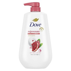 Dove Beauty Rejuvenate Body Wash Pump - Pomegranate & Hibiscus 24hr Lotion-Soft Skin - 30.6 fl oz - 1 of 4