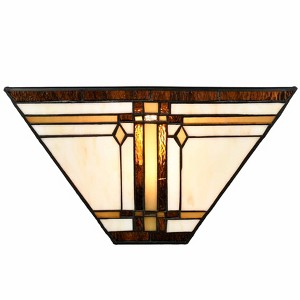 Claxy Stained Glass Wall Sconce Tiffany Style Wall Light Fixtures - 1 of 4