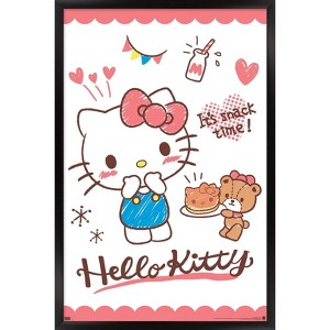 Trends International Hello Kitty: 25 Snack Time - Kitty Pancakes Framed Wall Poster Prints - 1 of 4