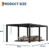 Aluminum Semi-Iron Aluminum Shutter Shed - Adjustable Roof Pergola, Outdoor Aluminum Pergola, Deck Pergola, Backyard Pergola, Grey Hardtop Gazebo - 3 of 4