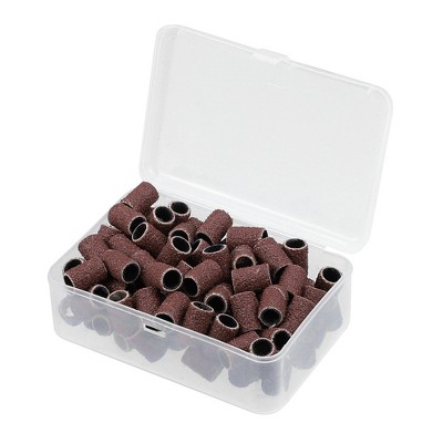 Unique Bargains Nail Drill Bits 60 Grit Sanding Bands Set 100 Pcs Brown