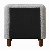 Vynxaria Classic 2-Drawer Nightstand - Plush Boucle Upholstery, Wooden Legs, Curved Frame, Bedroom Furniture - 3 of 4