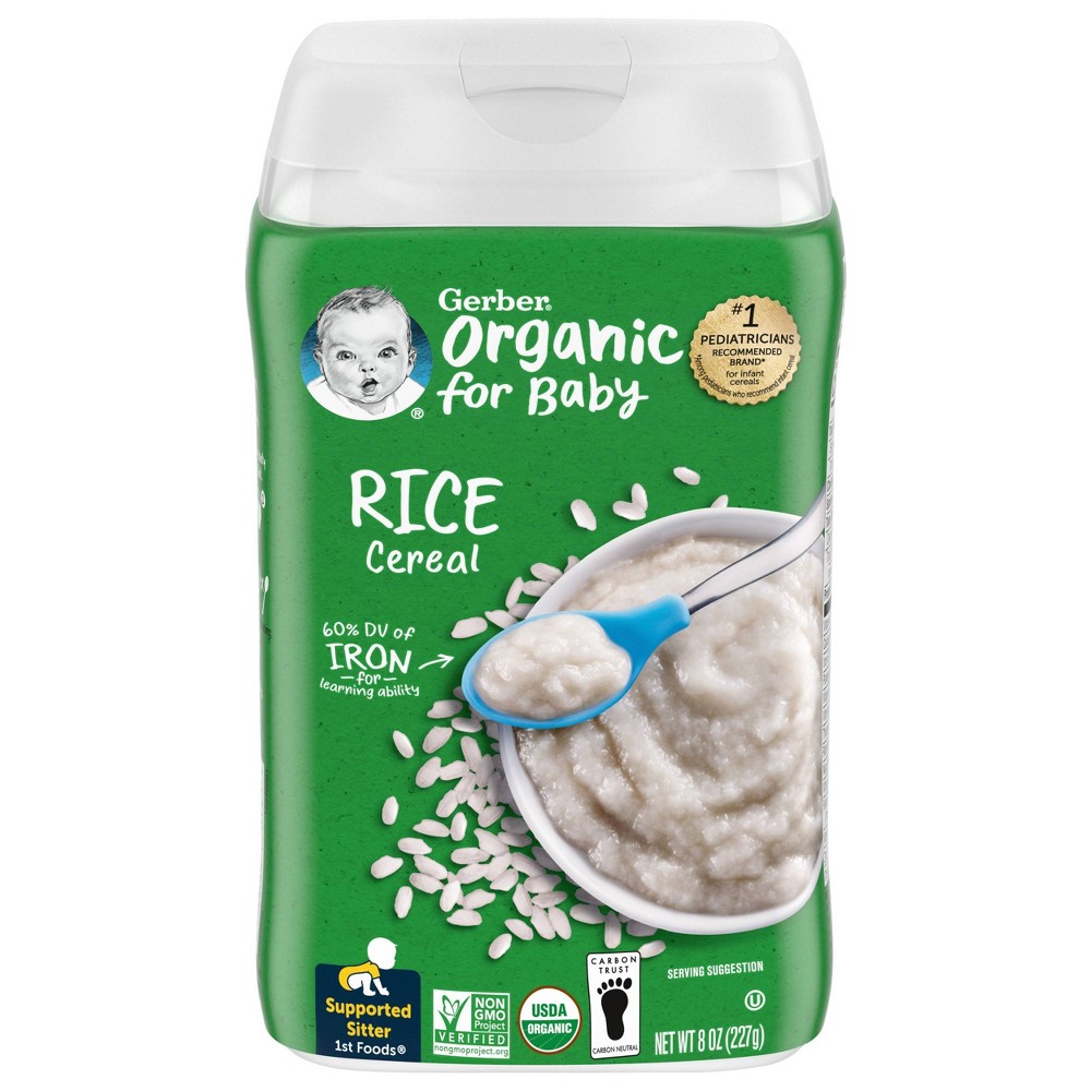 UPC 015000070144 product image for Gerber Organic Single Grain Rice Baby Cereal - 8oz | upcitemdb.com