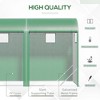 10' x 3' x 7' Walk-in Lean-to Greenhouse, Steel, 4 Zipper Roll-up Windows & 2 Doors, UV Protecting PE Cover - 4 of 4