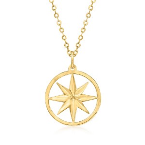 Pure Collection by Ross-Simons Italian 14kt Yellow Gold North Star Necklace - 1 of 4