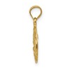 Black Bow Jewelry 14k Yellow Gold Satin & Diamond-Cut Oval Baptism Pendant, 10 x 18mm - 2 of 4