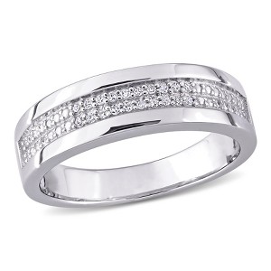 EVERLY JEWELRY | Sterling Silver 1/10 CT TW Diamond Men's Ring - 1 of 4