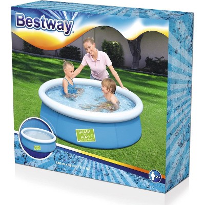 Blue Inflatable Round Vinyl Above Ground Pool for 6