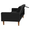 XIYUYEU Modern Adjustable Sofa Bed Convertible Folding Couch with Wooden Leg for Apartment, Living Rooms - 3 of 4