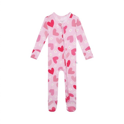 Girl Kid's Daisy Love Footie Bodysuit - POSH PEANUT - image 1 of 3