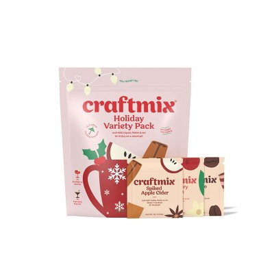 Craftmix 12 Pack Holiday Variety Cocktail / Mocktail Mixer - Makes 12 Drinks