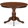5-Piece Mahogany Finish Solid Wood Top Dining table with 4 Chairs with - 4 of 4