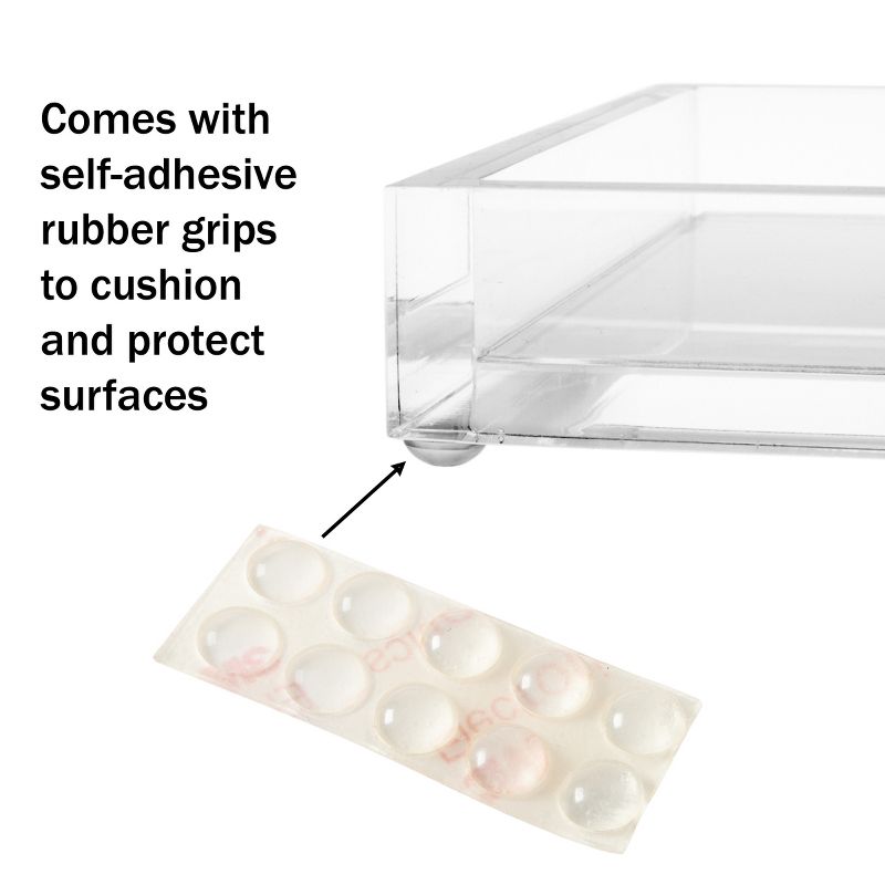 Hastings Home Decorative Acrylic Catchall Tray for Bedroom, Bathroom, and Office Storage - Clear, 4 of 9