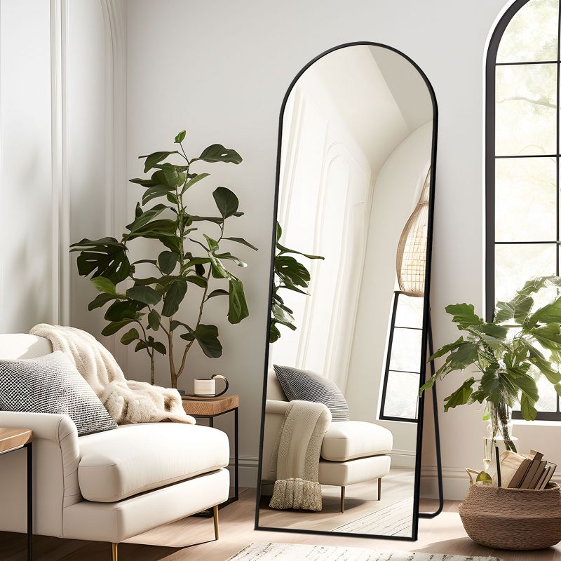 Neutypechic Metal Framed Arched Full Length Mirror Leaning Mirror, 2 of 7
