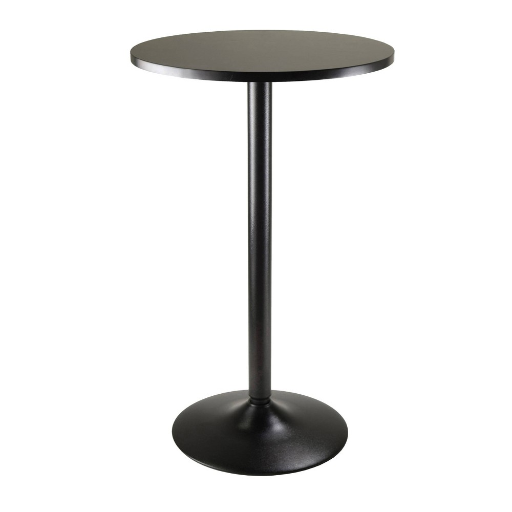 Dining Table: Obsidian Pub Table Bar Height Black - Winsome