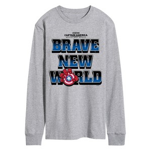 Men's - Marvel - Captain America Logo Long Sleeve Graphic T-Shirt - 1 of 4