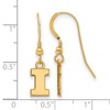Black Bow Jewelry 14k Yellow Gold Plated Sterling Silver Illinois Fighting Illini NCAA Dangle Earrings - 2 of 3