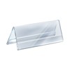 Azar Displays Two Sided Tent Style Clear Acrylic Sign Holder and Nameplate, Size: 11" W x 4.25" H on each side, 10-Pack - 2 of 3