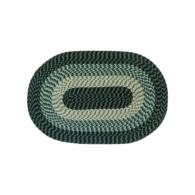 Alpine Collection Burgundy Stripe 100% Polypropylene Durable & Stain Resistant Double Sided Reversible Indoor Area Utility Oval Rug