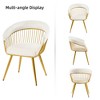 DYHOME Modern Mid Century Dining Chair, Upholstered Velvet Dining Room Chairs with Metal Legs for Makeup/Living Room (Set of 2) - 4 of 4