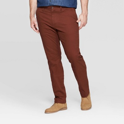 red men's chino pants