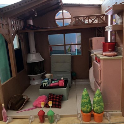 Our Generation Cozy Cabin Dollhouse Playset For 18 Dolls : Target