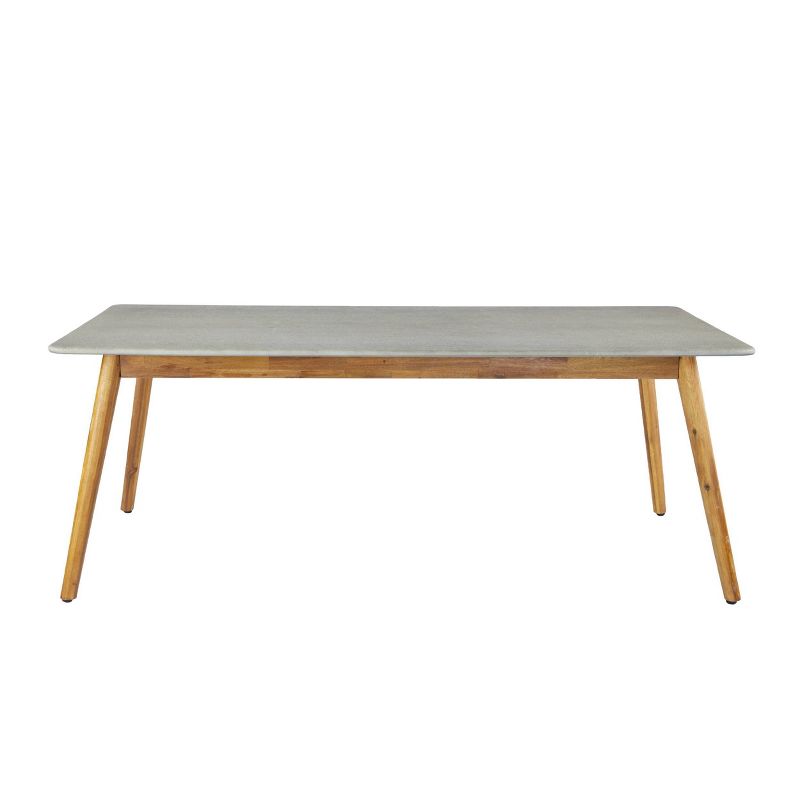Mid-Century Rectangular Concrete Outdoor Dining Table Brown - Olivia &#38; May, 5 of 22