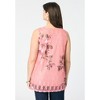 Roaman's Women's Plus Size Printed Lace Tank - 3 of 4