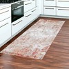 Ivory Red And Gray Abstract Area Rug - 2 of 4