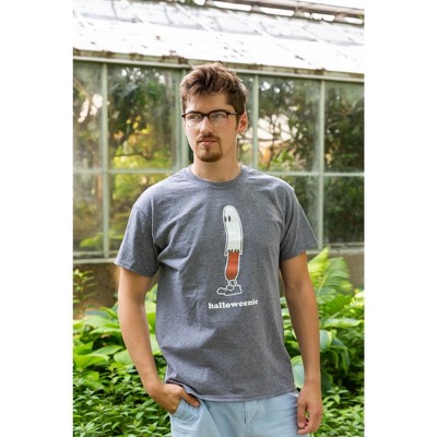 Мужские футболки Crazy Dog T-Shirts, Inc. Mens Halloweenie T shirt Funny Ghost Hot Dog Tee Scary Halloween Disguise T shirt - Crazy Dog Men's T Shirt For Halloween Season Dark Grey XXL — фото 3