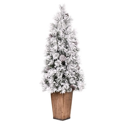 Vickerman Kimball Potted Pine Artificial Christmas Tree Unlit