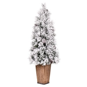 Vickerman Kimball Potted Pine Artificial Christmas Tree Unlit - 1 of 4