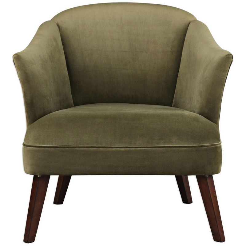 Uttermost Conroy Soft Olive Velvet Fabric Accent Chair, 2 of 5
