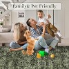 Acekool Floral Washable Rug - Non-Slip Low-Pile Area Rug for Living Room & Kitchen - 3 of 4
