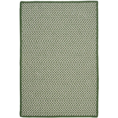 Colonial Mills Outdoor Houndstooth Tweed - Leaf Green sample swatch Rug