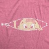 Maternity Baby Girl Peeking Pink Bow New Baby Announcement Pregnancy T shirt - Crazy Dog Maternity T Shirt - image 3 of 4