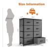 CENGHU Chest of Drawers Tall Dresser, Closet Organizer and Storage with 8 Fabric Drawers Metal Frame and Wooden Top, Ajustable Feet - 2 of 4