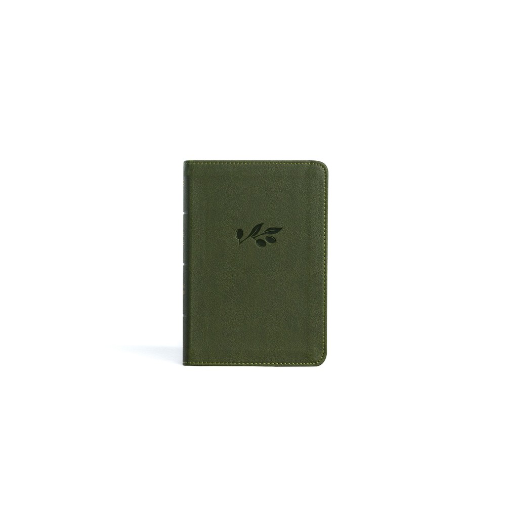 NASB Large Print Compact Reference Bible, Olive Leathertouch - by Holman Bible Publishers (Leather Bound)