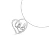 Haus of Brilliance Silver 1/6 cttw Diamond Heart Pendant Necklace - 4 of 4