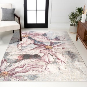 JONATHAN Y Pastello Modern Abstract Muted Flowers Area Rug - 1 of 4