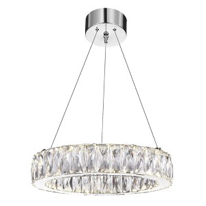 CWI Lighting Juno LED Chandelier With Chrome Finish - 1 of 4