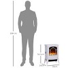 SEVOBAL Fireplace Insert Heater Mantel 3D Flame Fireplace Stove Bottom Air Outlet Fire Place Panoramic Fire Place Heater, White, 16.9"*12.2"*21.7" - 3 of 4