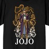 Jojo's Bizarre Adventure Jotaro Kujo, Snake like pattern in Gradient, Logo text on Black Adult T-Shirt - 2 of 4
