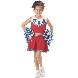 California Costumes Patriotic Cheerleader Girls' Costume (Red) - 1 of 1