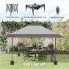 Aghana Digitals 13'x13' Light Gray Pop Up Canopy: UPF50+ Sun Protection, Double Roof, - 4 of 4