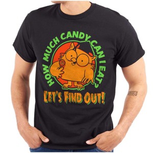 Tootsie Owl Halloween How Much Candy Graphic T Shirt Men or Women Brisco Brands - 1 of 4