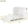 NicBex Full Size Murphy Bed 80.5" Wooden Frame Murphy Bed Cabinet Morden Hideaway Wall Bed with USB Ports for Living Room - 2 of 4