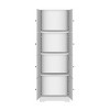 Syemin Decorative Storage Cabinets Tall Storage Cabinet with Adjustable Shelves, Wall Storage Cabinet, Modern Accent Cabinet, White, 24"*12.8"*72.4" - 4 of 4